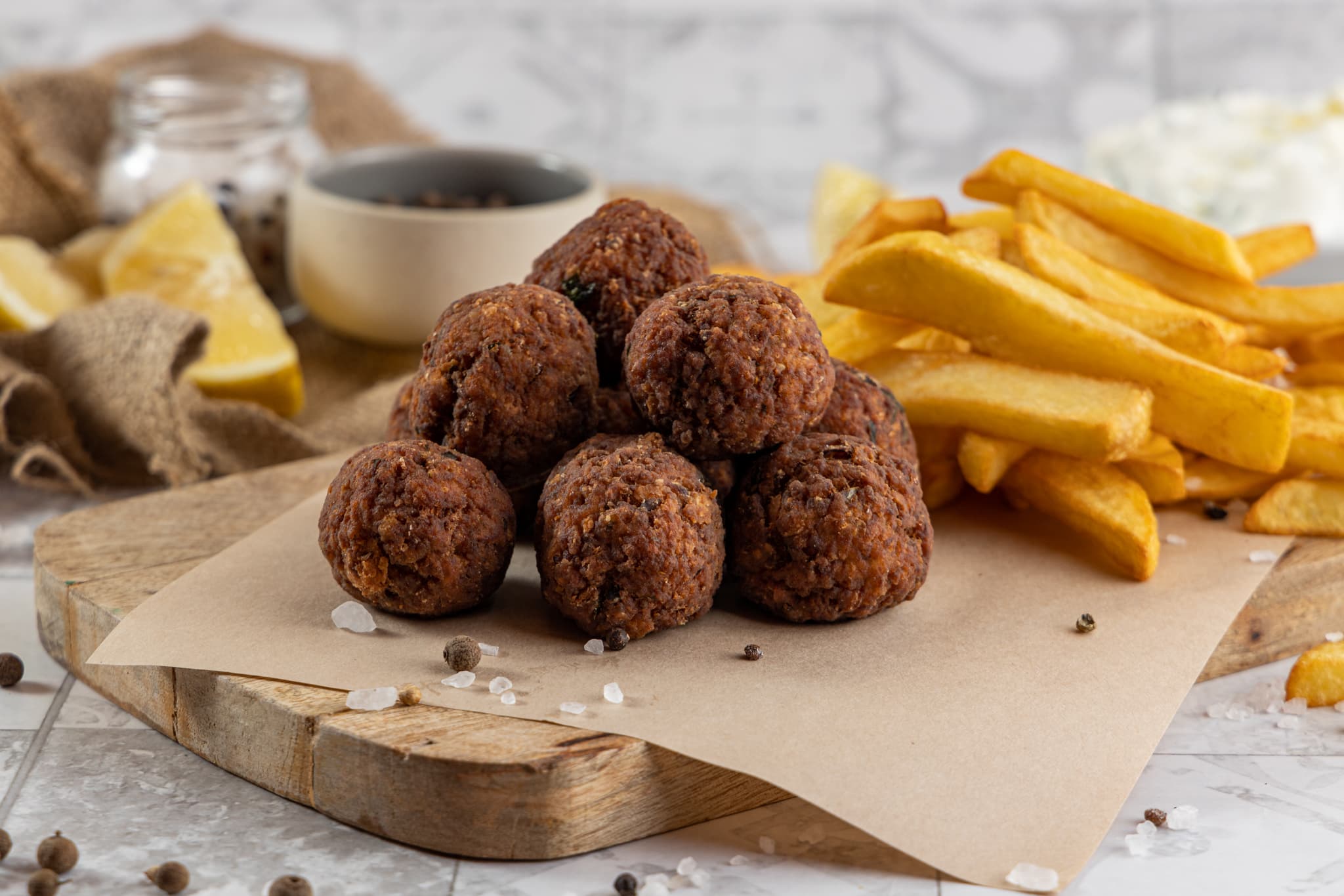 Κεφτεδάκια στο ενδεικτικό μενού του The VeatERAN Van